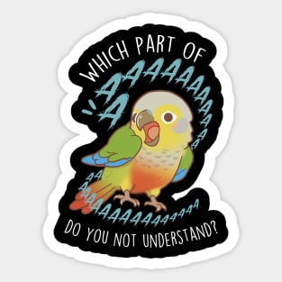 Pineapple Green-cheeked Conure Parrot Aaaa Sticker